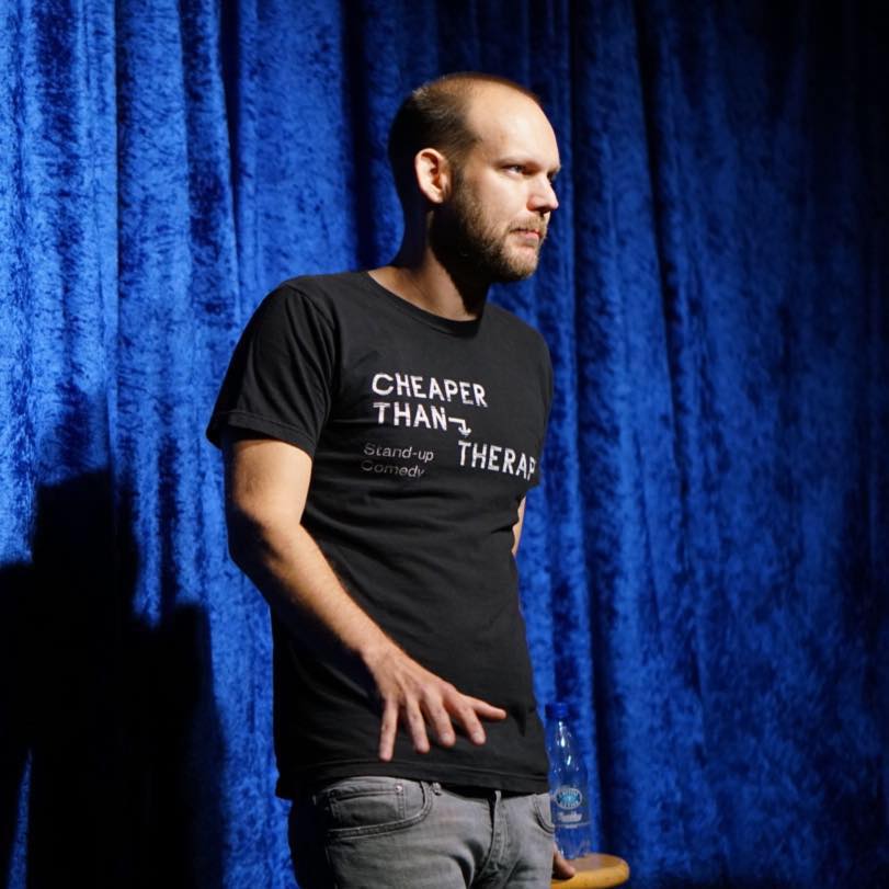 JON ALLEN performing live English stand-up comedy at Kyoto Comedy in Pontocho, Kyoto